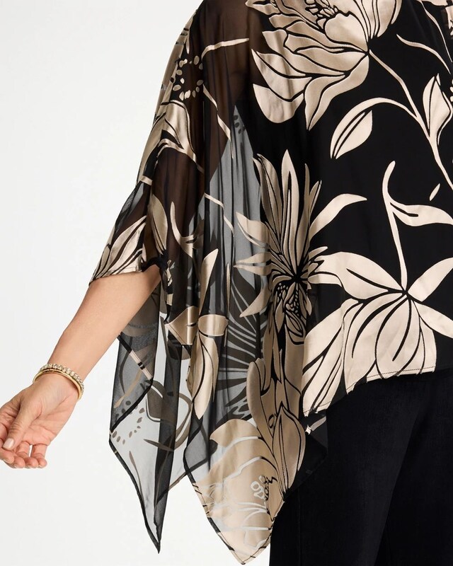 Travelers Burnout Floral Chiffon Top - image 4
